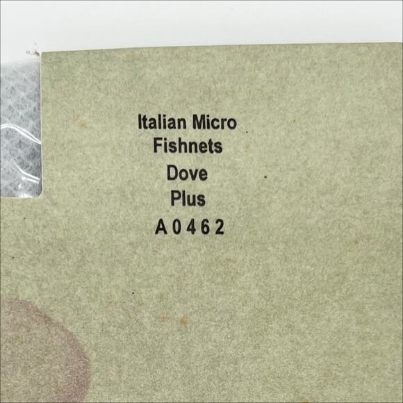 New Legacy Legwear Panty Hose Tights Italian Micro Fishnets in Dove Blue Plus - Picture 2 of 5